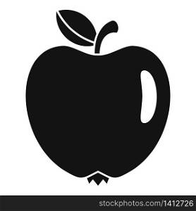 Fresh eco apple icon. Simple illustration of fresh eco apple vector icon for web design isolated on white background. Fresh eco apple icon, simple style