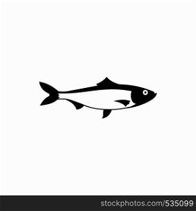 Fresh fish icon in simple style on a white background. Fresh fish icon, simple style