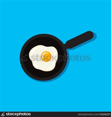 Fresh fried egg vector icon illustration.