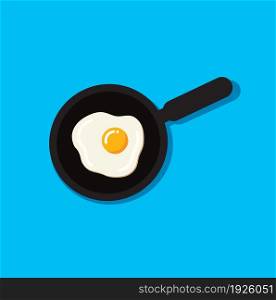 Fresh fried egg vector icon illustration.