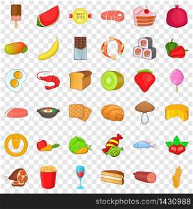 Fresh fruit icons set. Cartoon style of 36 fresh fruit vector icons for web for any design. Fresh fruit icons set, cartoon style