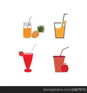 fresh fruit juice icon.vector illustration logo design.