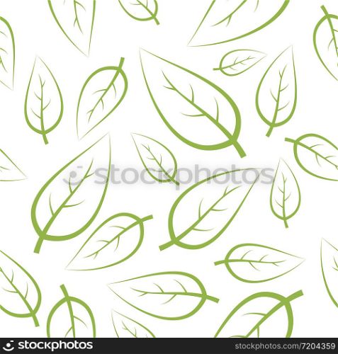 Fresh green leafs texture - seamless pattern
