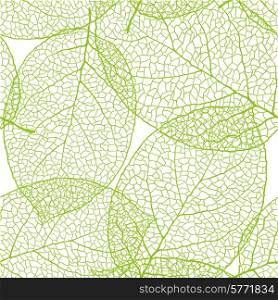 Fresh green leaves background seamless pattern.. Fresh green leaves background seamless pattern