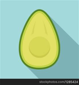 Fresh half avocado icon. Flat illustration of fresh half avocado vector icon for web design. Fresh half avocado icon, flat style