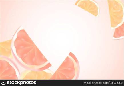 Fresh Healthy Food Orange Fruit Pastel Color Background