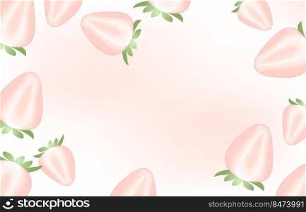 Fresh Healthy Food Strawberry Fruit Pastel Color Background