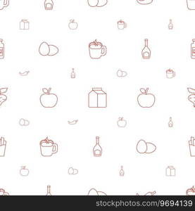 Fresh icons pattern seamless white background Vector Image