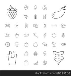 Fresh icons Royalty Free Vector Image