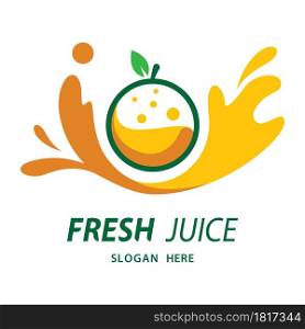 Fresh juice logo images illustration design