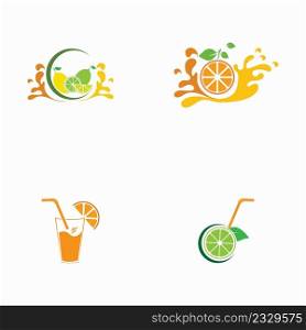 Fresh juice logo set  images illustration design