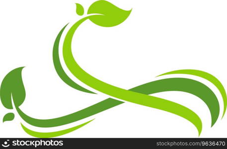 Fresh leaf ornament nature logo template Vector Image