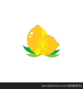 Fresh lemon fruits, Lemon icon vector illustration