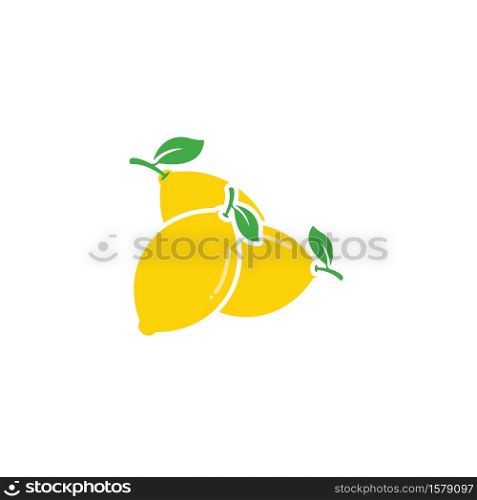 Fresh Lemon icon vector illustration design template