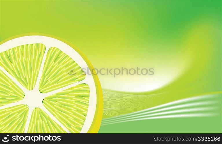 Fresh lemon on abstract background . Vector illustration.