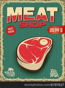 fresh meat. butcher shop. Vector illustration.