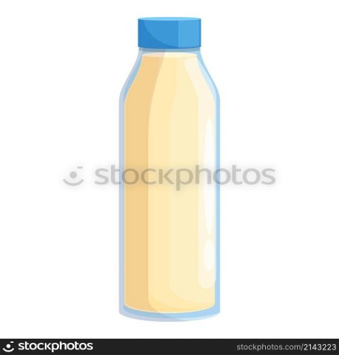 Fresh milk bottle icon cartoon vector. Cream product. Dairy milk. Fresh milk bottle icon cartoon vector. Cream product