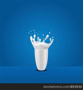 Fresh milk glass illustration vector design.