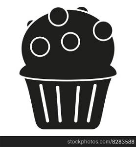 Fresh muffin icon simple vector. Food bread. Sweet chip. Fresh muffin icon simple vector. Food bread