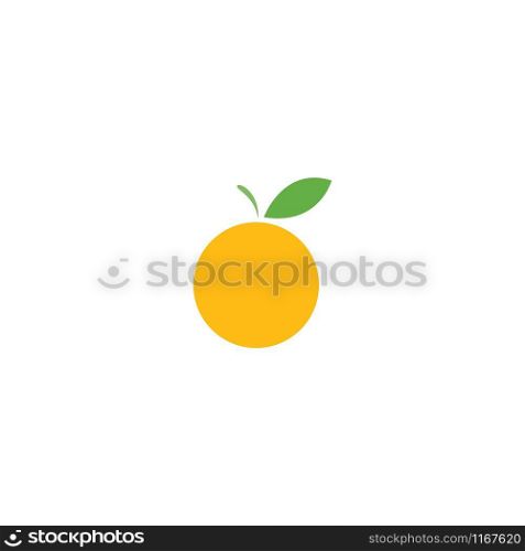 Fresh Orange fruit logo ilustration vector template