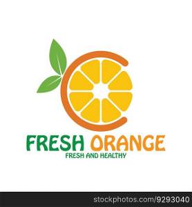 Fresh Orange Fruit, Slice of Lemon Lime Grapefruit icon vector illustration template design