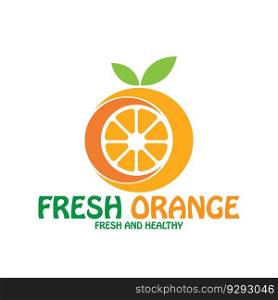 Fresh Orange Fruit, Slice of Lemon Lime Grapefruit icon vector illustration template design
