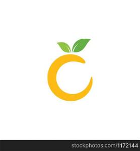 Fresh Orange fruits logo ilustration vector template