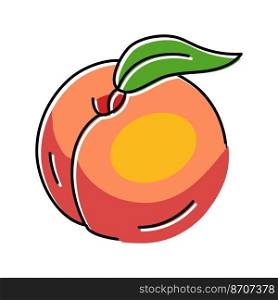 fresh orange peach color icon vector. fresh orange peach sign. isolated symbol illustration. fresh orange peach color icon vector illustration