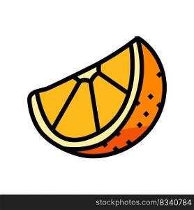 fresh orange slice color icon vector. fresh orange slice sign. isolated symbol illustration. fresh orange slice color icon vector illustration