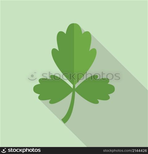 Fresh parsley icon flat vector. Garnish herb. Leaf plant. Fresh parsley icon flat vector. Garnish herb