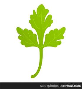Fresh parsley leaf icon cartoon vector. Herb plant. Food nature. Fresh parsley leaf icon cartoon vector. Herb plant