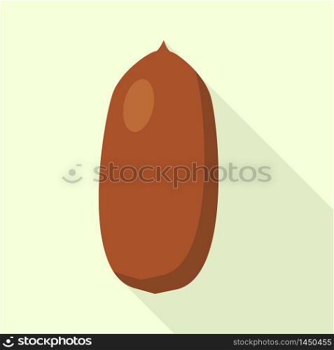 Fresh peanut icon. Flat illustration of fresh peanut vector icon for web design. Fresh peanut icon, flat style