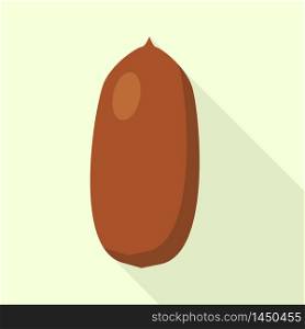Fresh peanut icon. Flat illustration of fresh peanut vector icon for web design. Fresh peanut icon, flat style