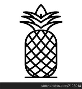 Fresh pineapple icon. Outline fresh pineapple vector icon for web design isolated on white background. Fresh pineapple icon, outline style