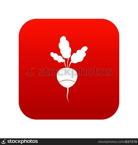 Fresh radish icon digital red for any design isolated on white vector illustration. Fresh radish icon digital red