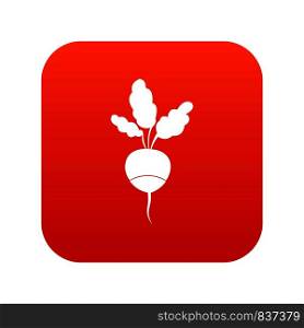 Fresh radish icon digital red for any design isolated on white vector illustration. Fresh radish icon digital red