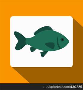 Fresh raw fish icon. Flat illustration of fresh raw fish vector icon for web. Fresh raw fish icon, flat style