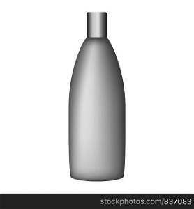 Fresh shower bottle mockup. Realistic illustration of fresh shower bottle vector mockup for web design isolated on white background. Fresh shower bottle mockup, realistic style