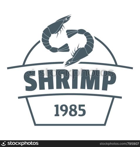 Fresh shrimp logo. Simple illustration of fresh shrimp vector logo for web. Fresh shrimp logo, simple gray style