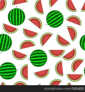 Fresh Slaced Ripe Watermelon on White Background. Fresh Slaced Ripe Watermelon