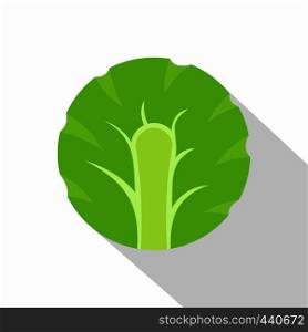 Fresh slice of broccoli icon. Flat illustration of fresh slice of broccoli vector icon for web on white background. Fresh slice of broccoli icon, flat style