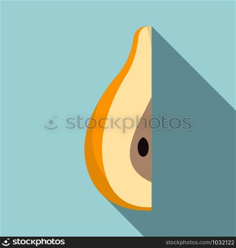 Fresh slice pear icon. Flat illustration of fresh slice pear vector icon for web design. Fresh slice pear icon, flat style