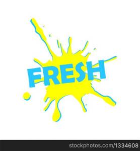 Fresh splash liquid bright color icon. Vector illustration. EPS 10