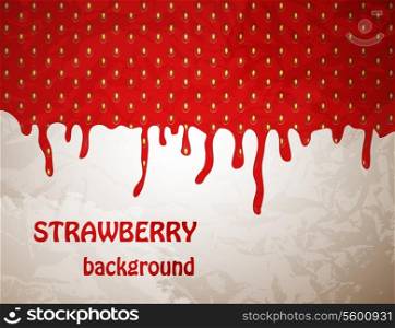 Fresh Strawberry background, Vector Illustration