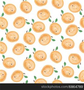 fresh watercolor seamless pattern with apricots, vector format