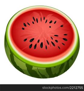 Fresh watermelon icon cartoon vector. Water food. Summer slice. Fresh watermelon icon cartoon vector. Water food