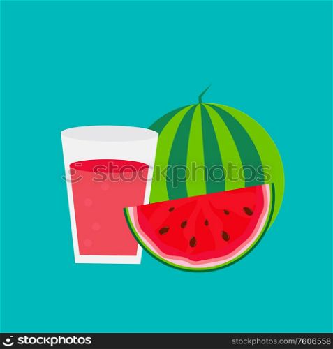 Fresh watermelon juice background vector illustration EPS10. Fresh watermelon juice background vector illustration