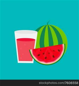 Fresh watermelon juice background vector illustration EPS10. Fresh watermelon juice background vector illustration