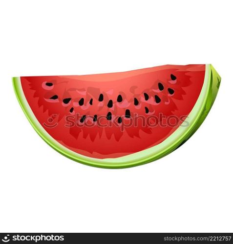Fresh watermelon piece icon cartoon vector. Summer fruit. Food tropical. Fresh watermelon piece icon cartoon vector. Summer fruit