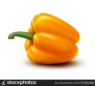 Fresh yellow pepper. Vector